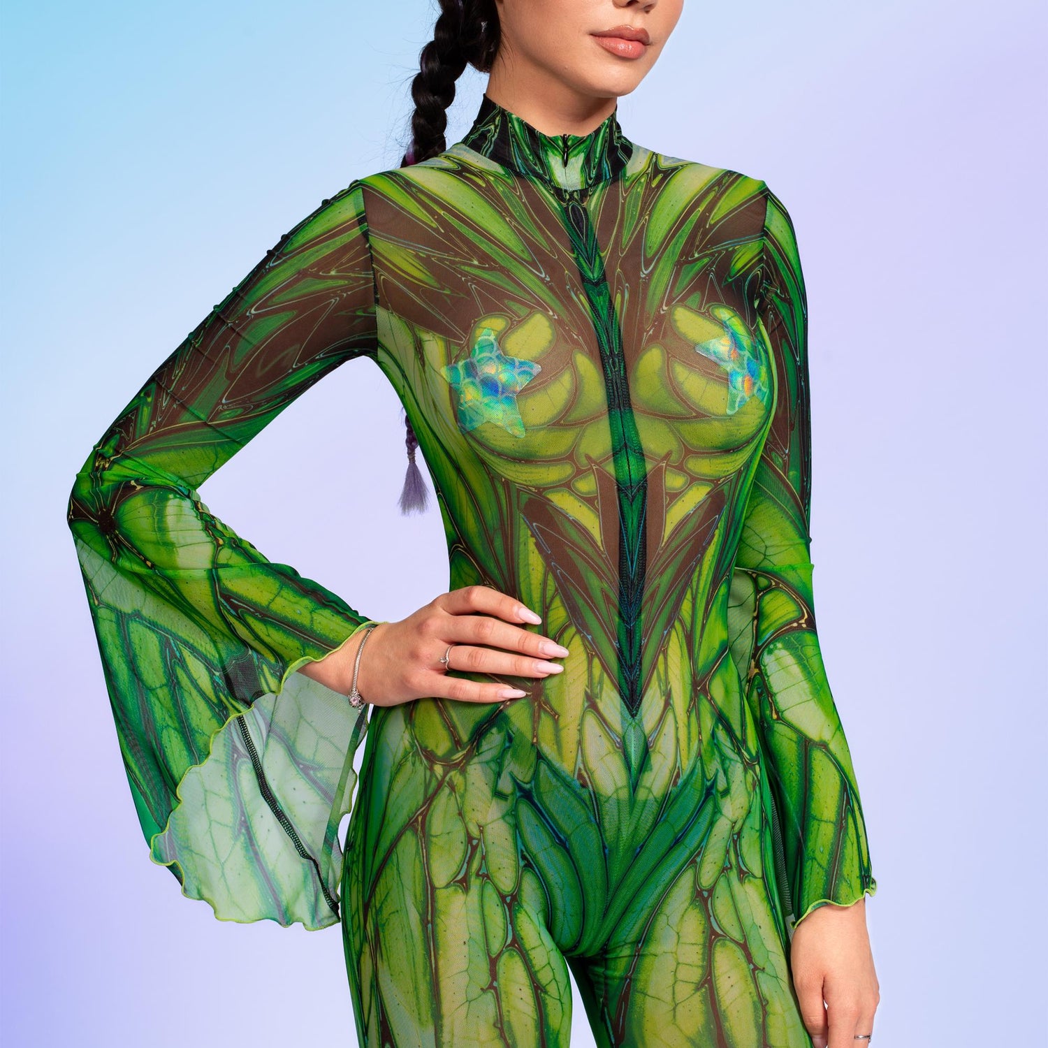 Cicada Flared Mesh Costume