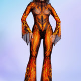 Natural Magmatism Flared Mesh Costume