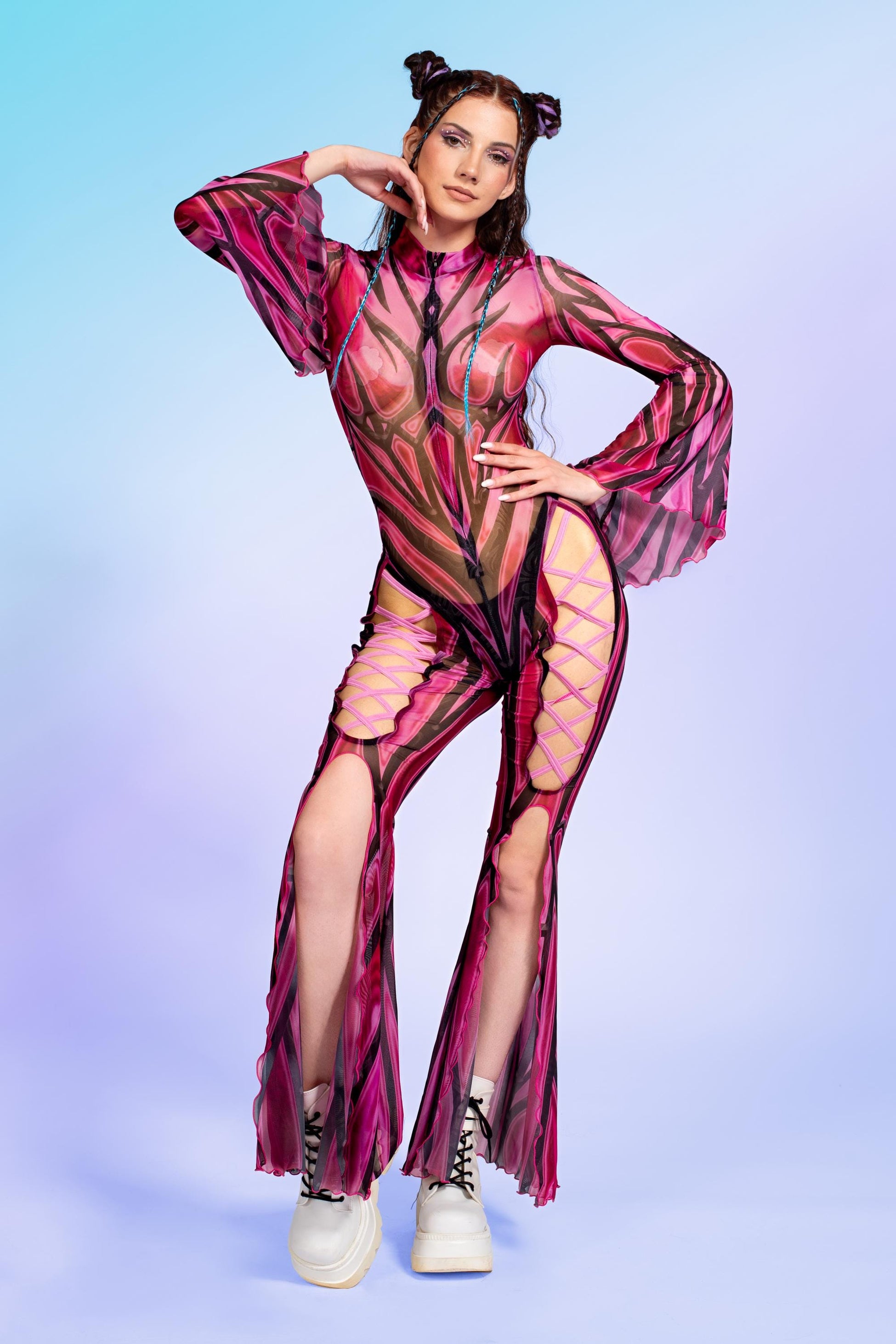 Candy Wrapper Criss-Cross Mesh Costume 2