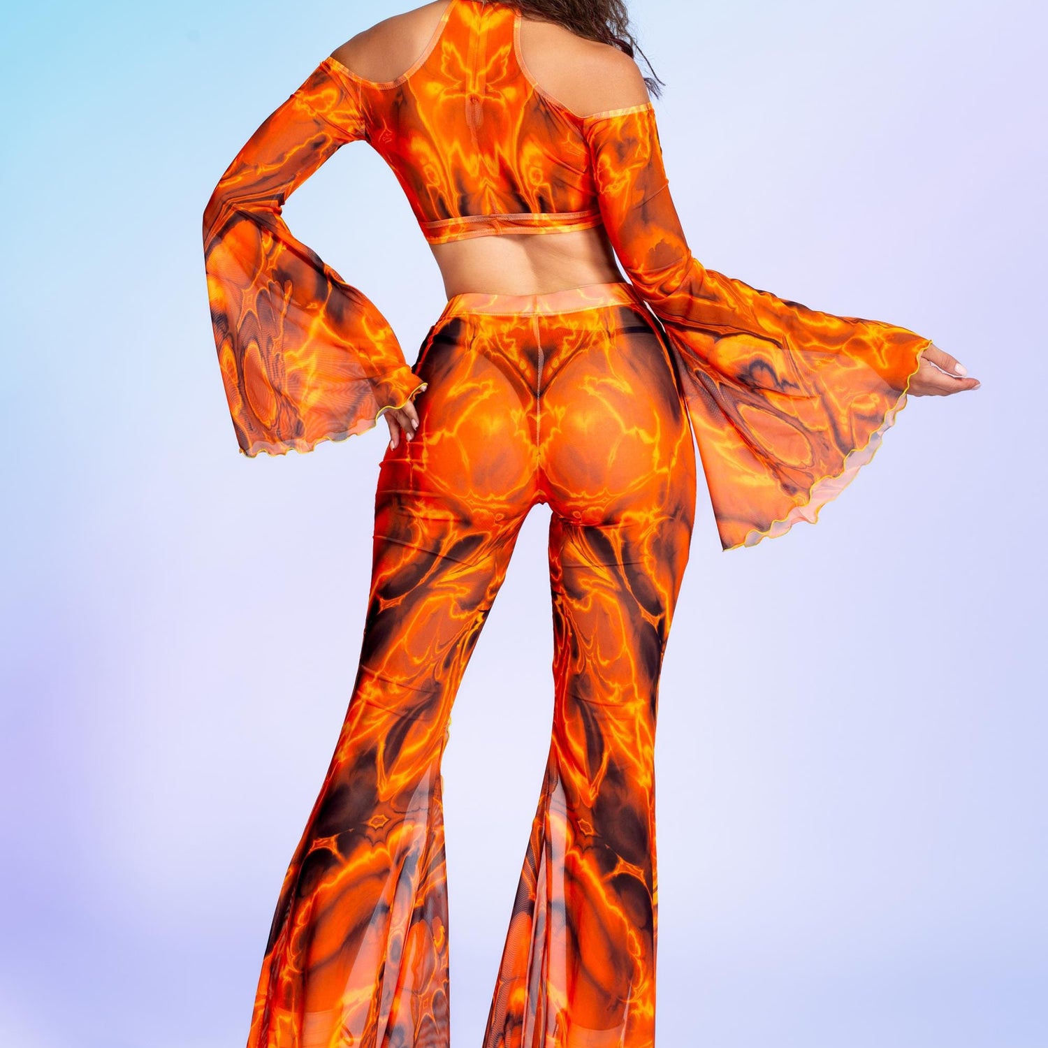 Up In Flames Cold Shoulder X Top 6