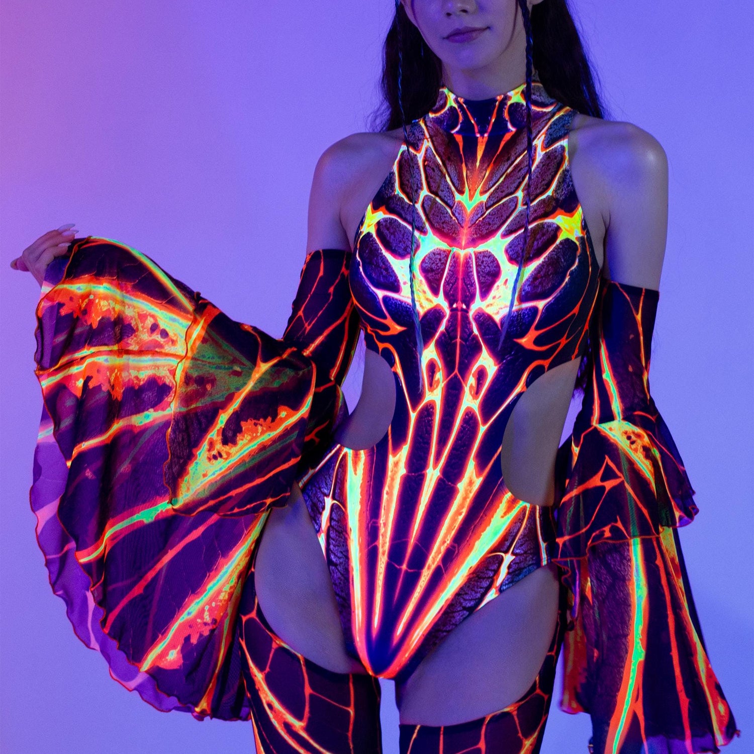 Vesuvius Backless Chaps Bodysuit