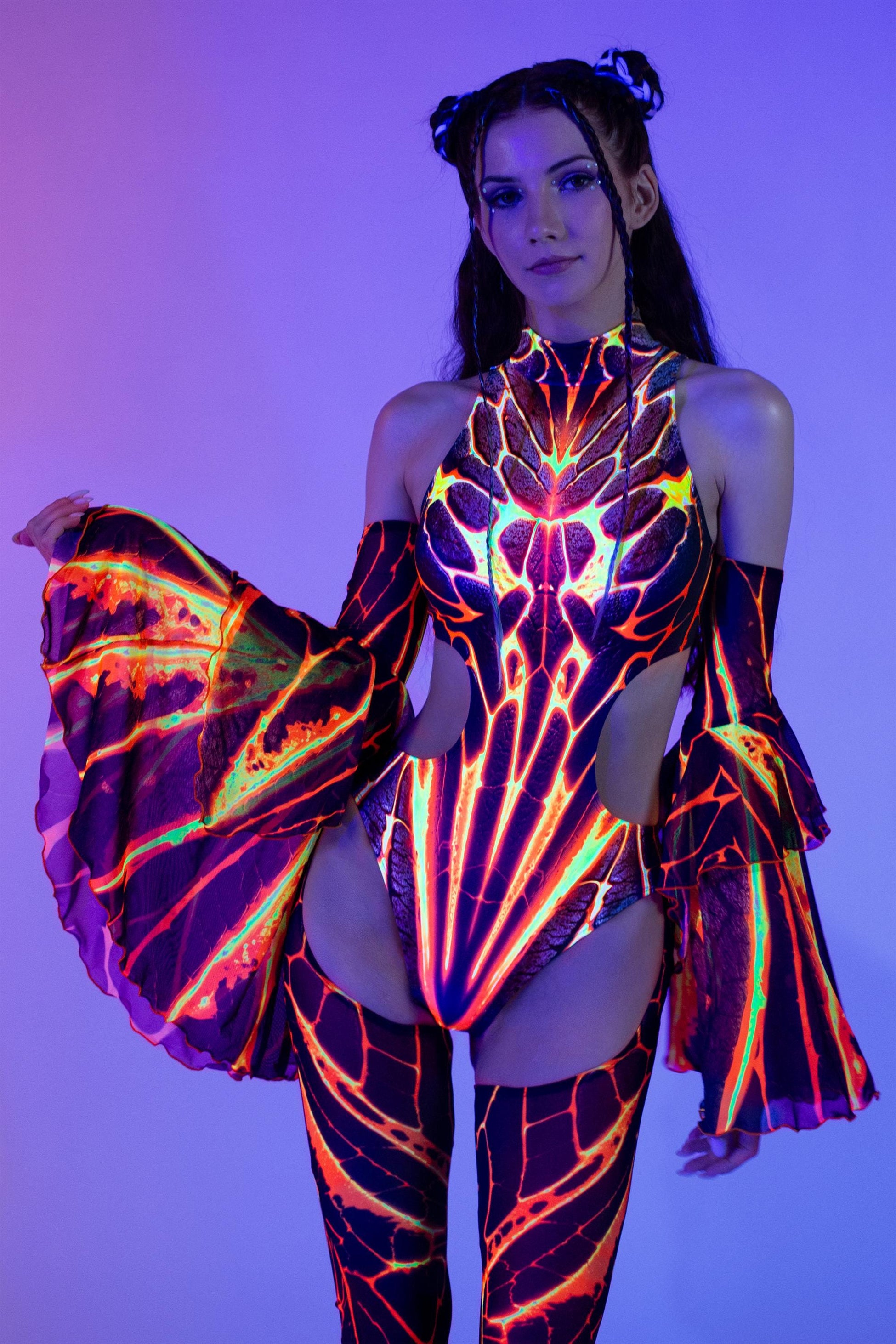 Vesuvius Backless Chaps Bodysuit 1