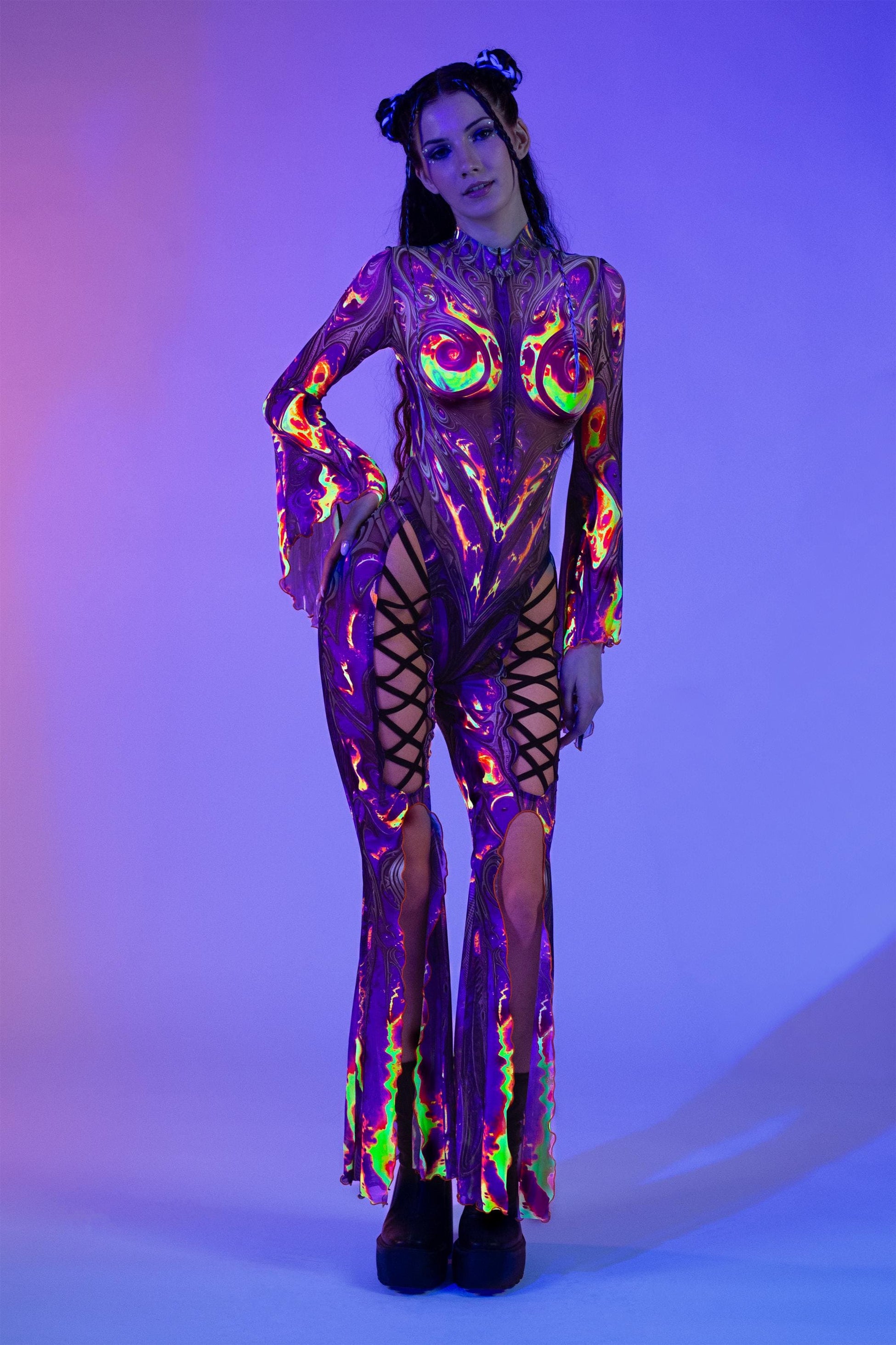 Forged From Quartz Criss-Cross Mesh Costume 2