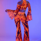 Up In Flames Flared Slit Set