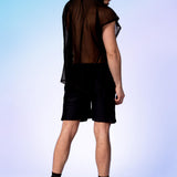 Just Black Male Hooded Rave Set