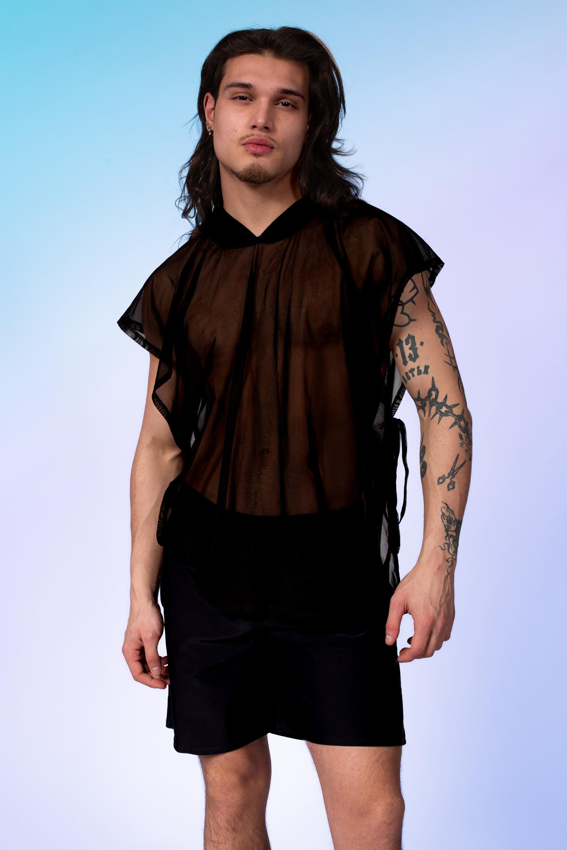 Just Black Male Hooded Rave Set 2