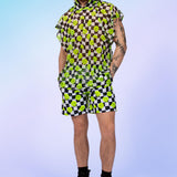 Chess Smiles Male Rave Shorts