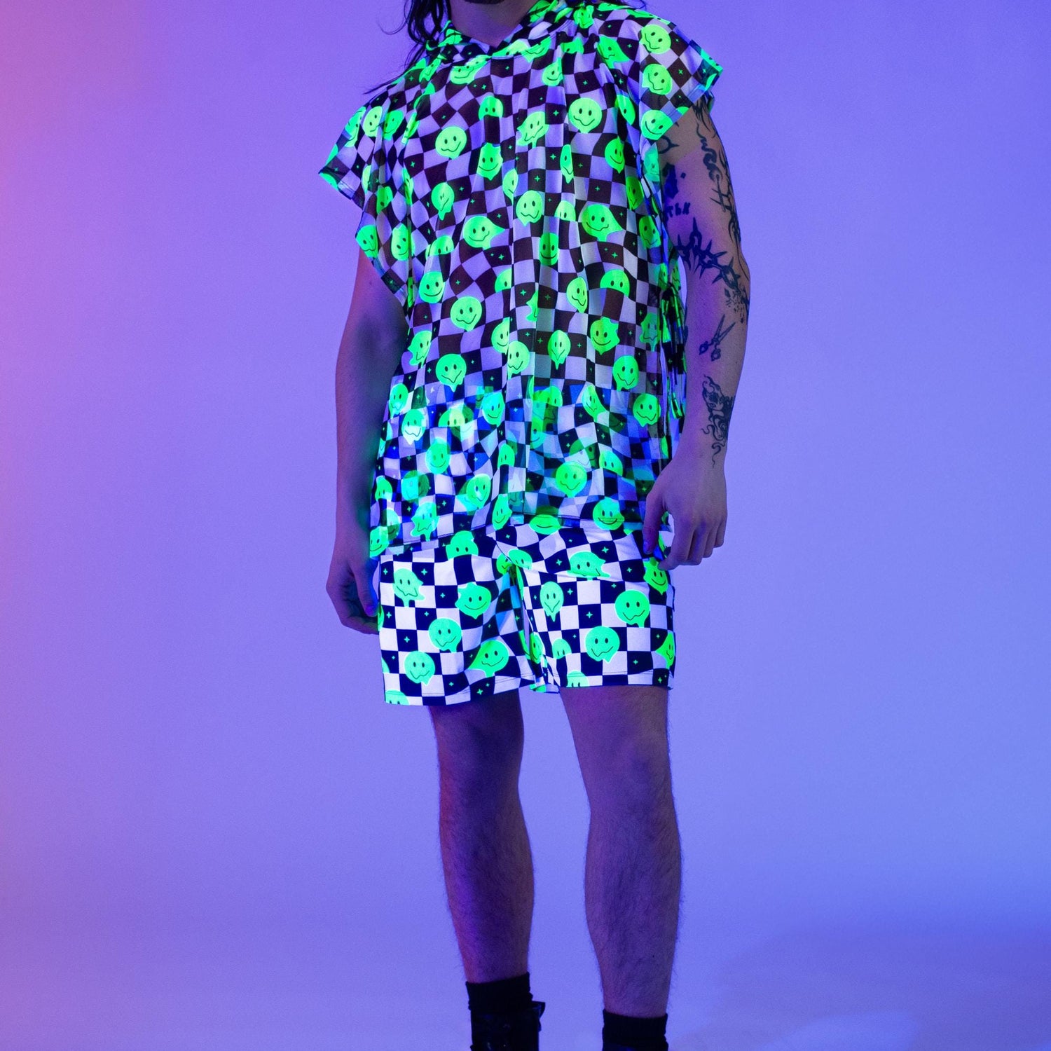 Chess Smiles Male Rave Shorts 6