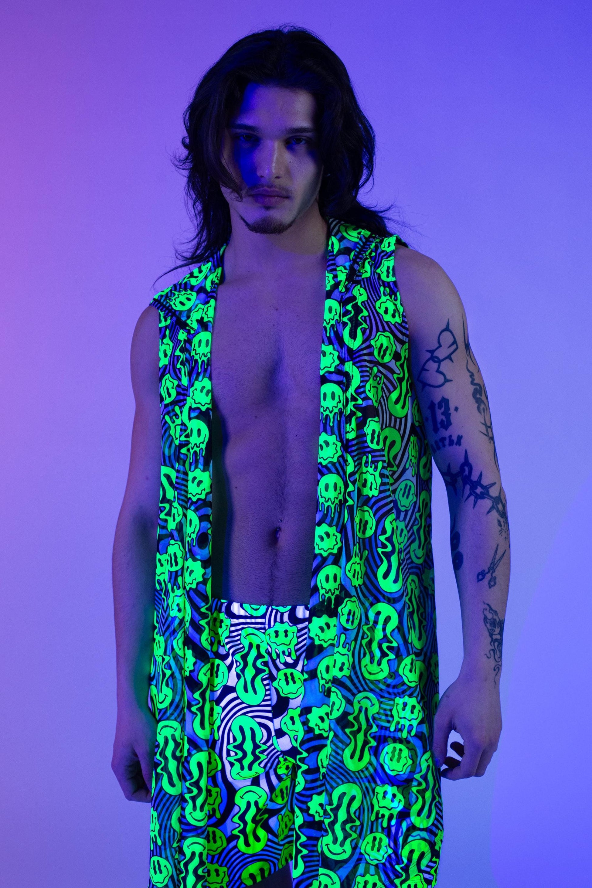 Very Funny Male Hooded Vest & Shorts Set 1