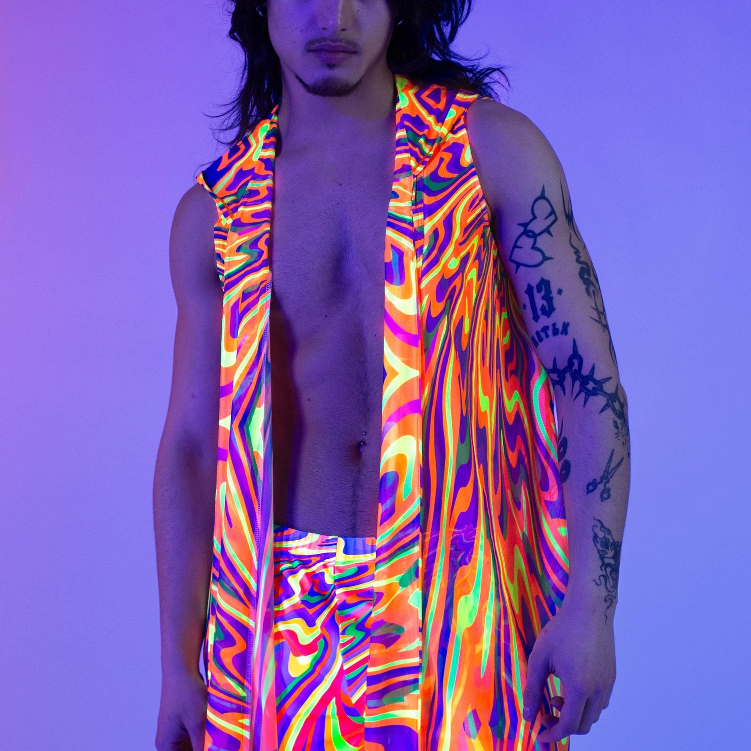 Samsara Male Hooded Vest & Shorts Set