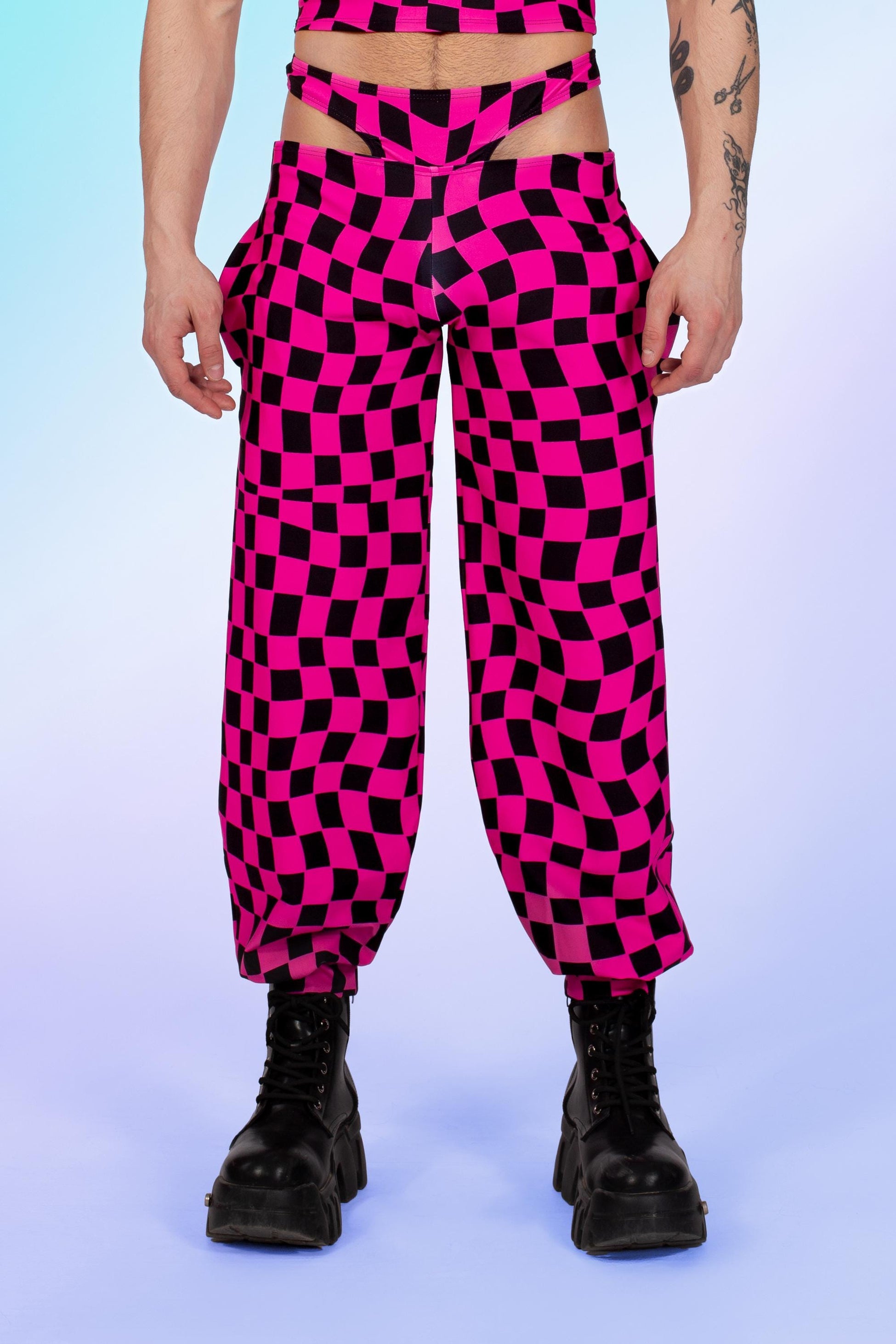 Pink Me Male Cutout Pants 1