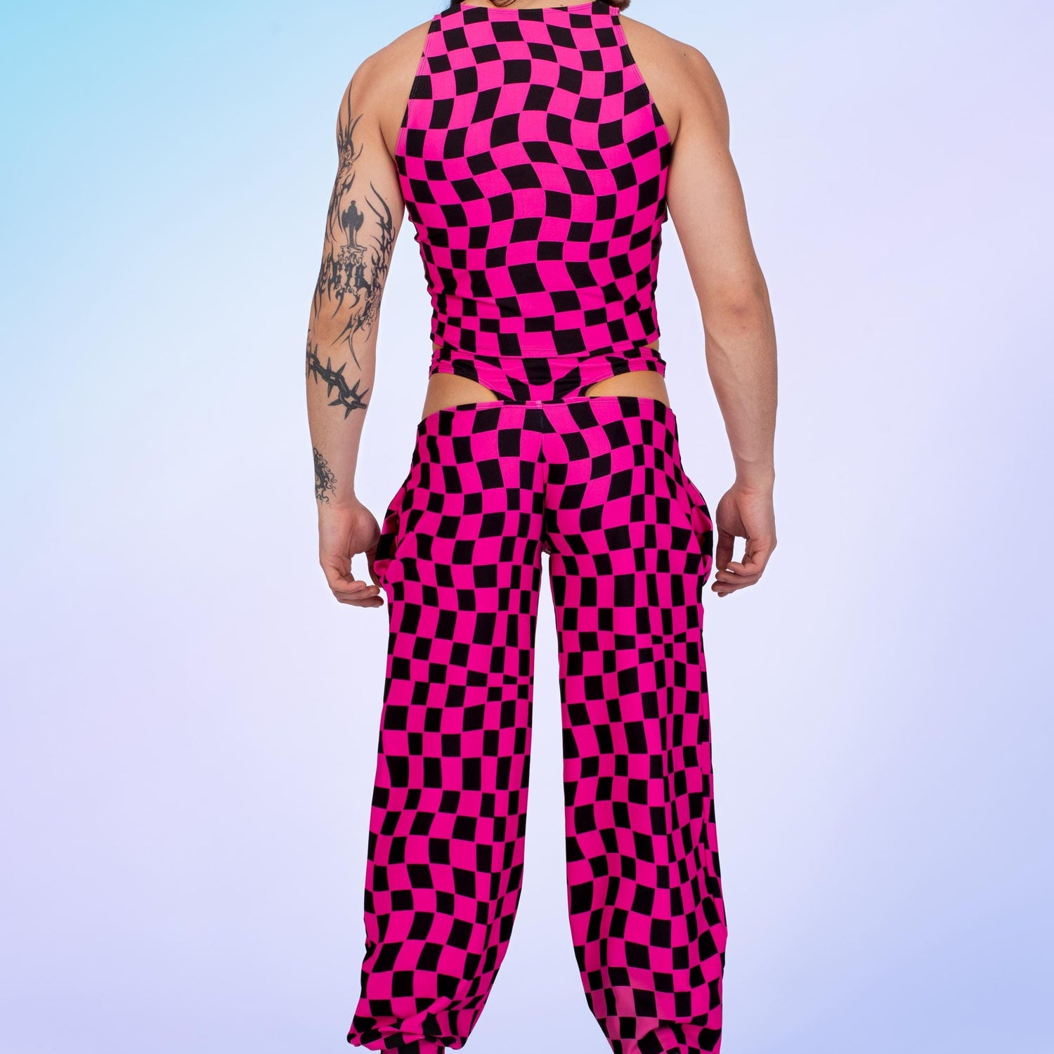 Pink Me Male Halter Cutout Set Festival