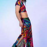 Vivid Vortex Mesh Male Split Pants