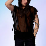Just Black Male Hooded Rave Set