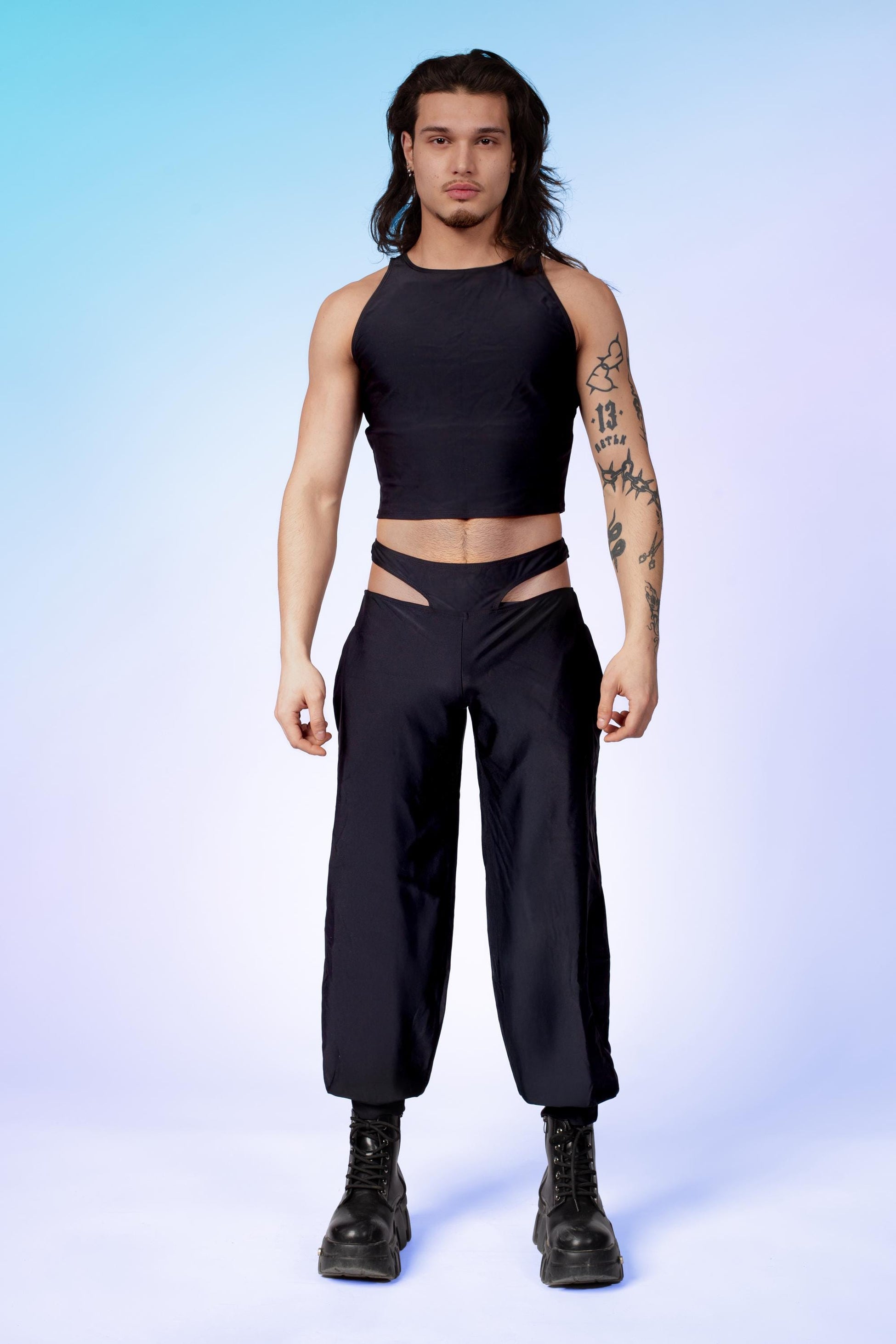 Just Black Male Halter Top 2