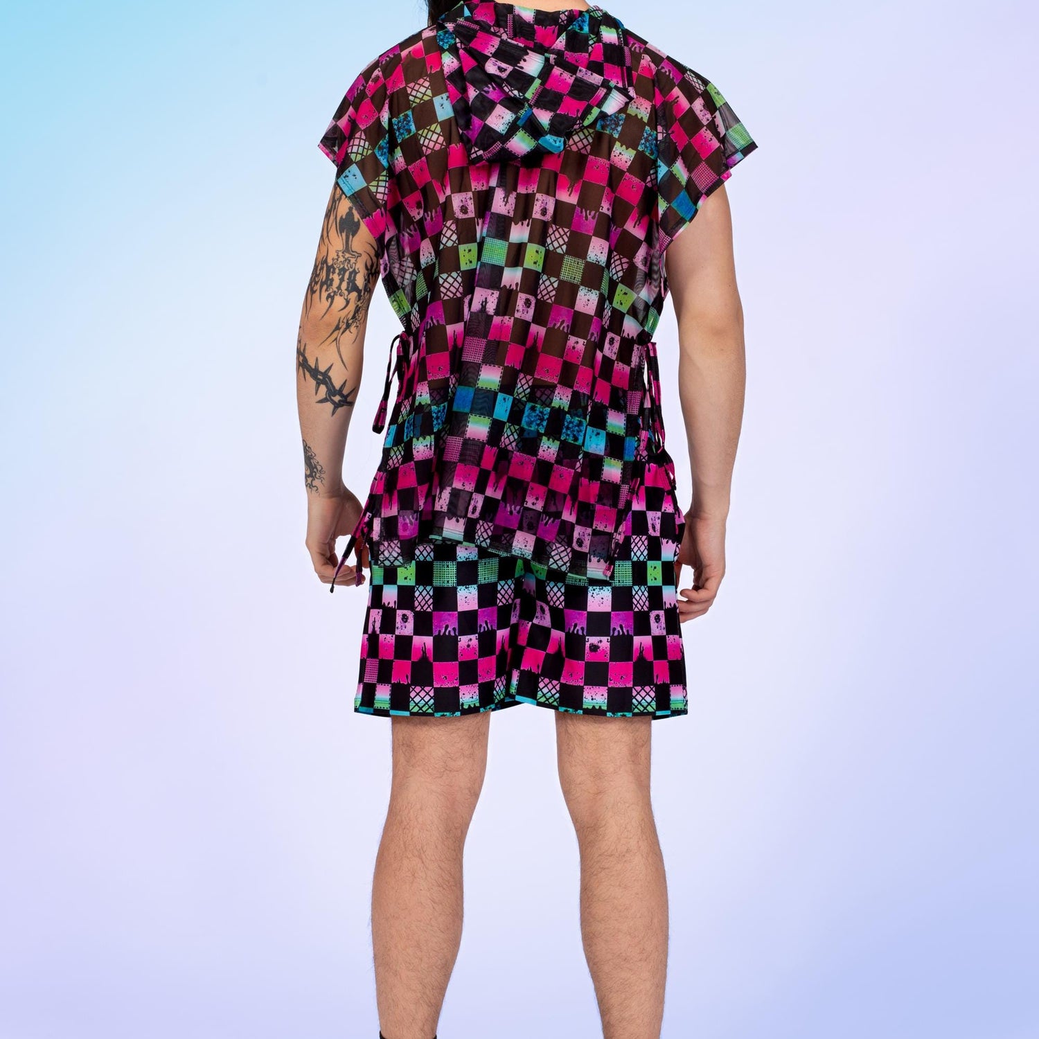 Color Racer Male Hooded Rave Set Festival