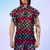 Color Racer Male Hooded Rave Set