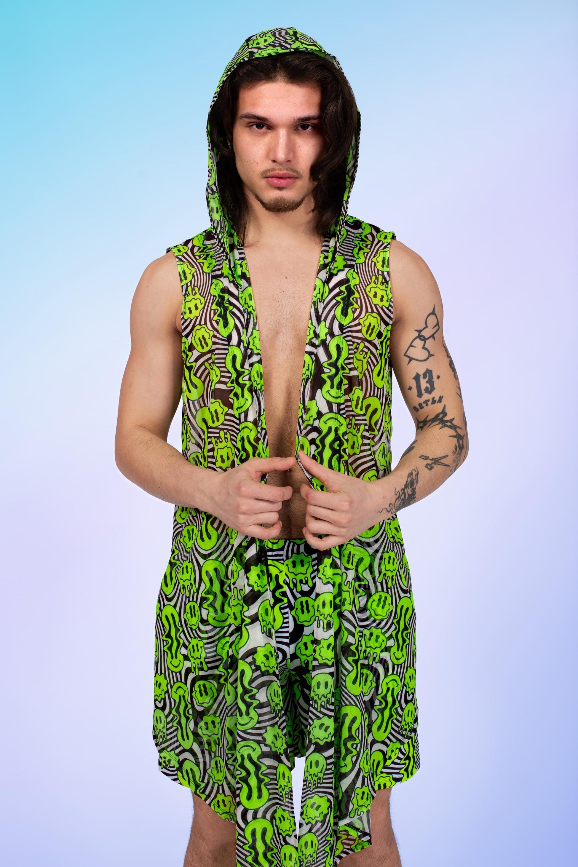 Very Funny Male Hooded Vest & Shorts Set 2