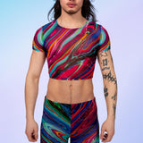 Vivid Vortex Mesh Male Split Pants
