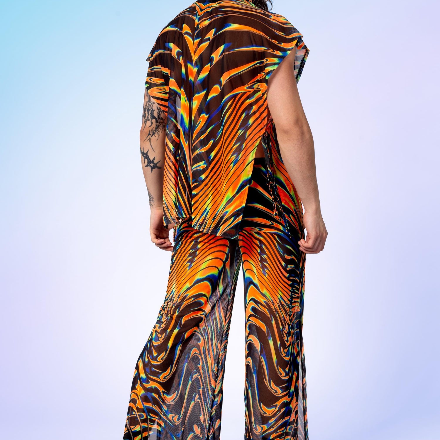 Photon Particle Male Hooded Split Set Mesh, UV Reactive