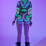 Fractal Fever Open Heart Romper