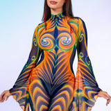 Lucid Trance Flared Mesh Costume