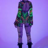 Fractal Fever Open Back Dress