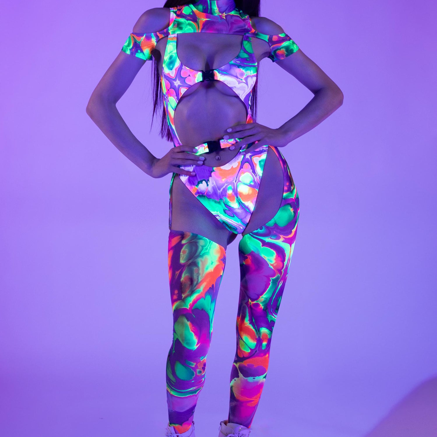 Color Spill Buckle Bodysuit 7