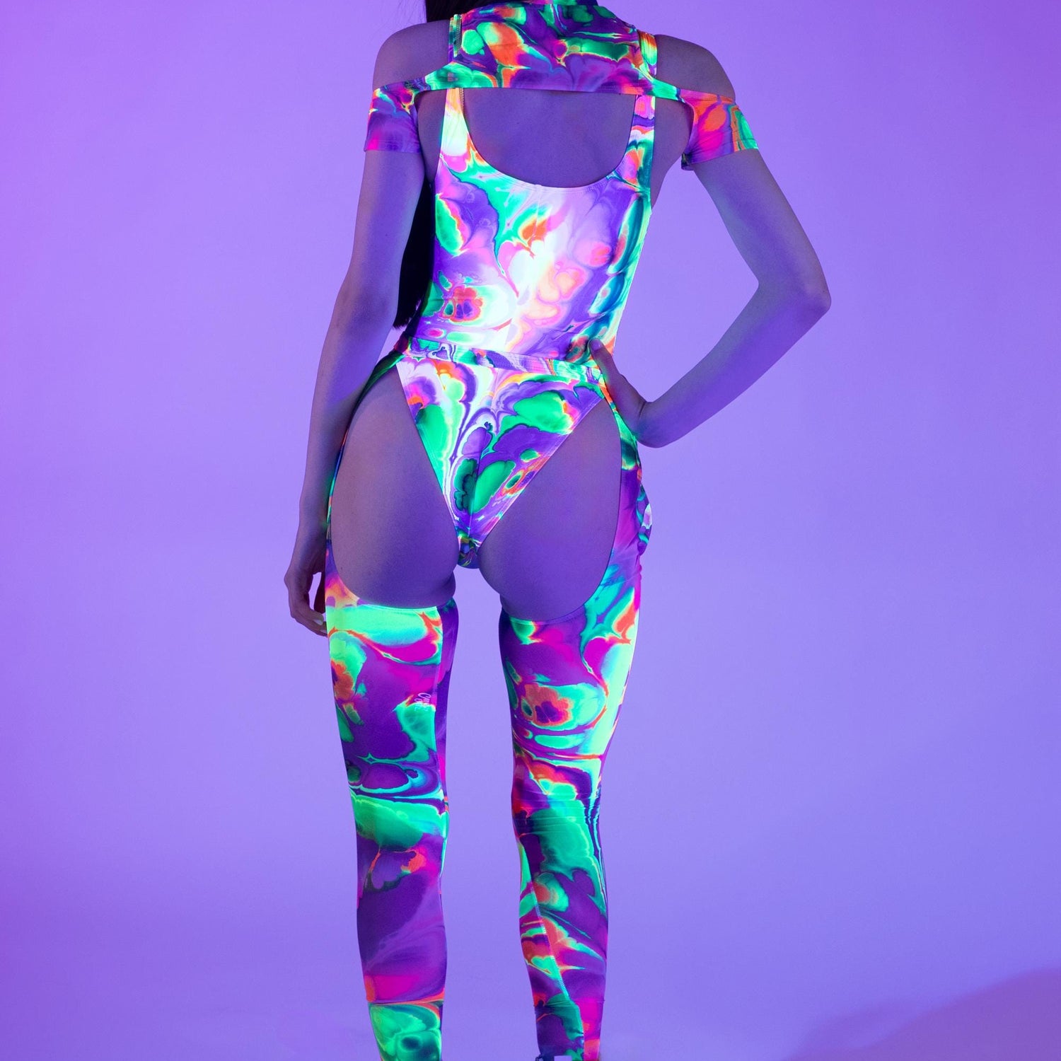 Color Spill Buckle Bodysuit 8
