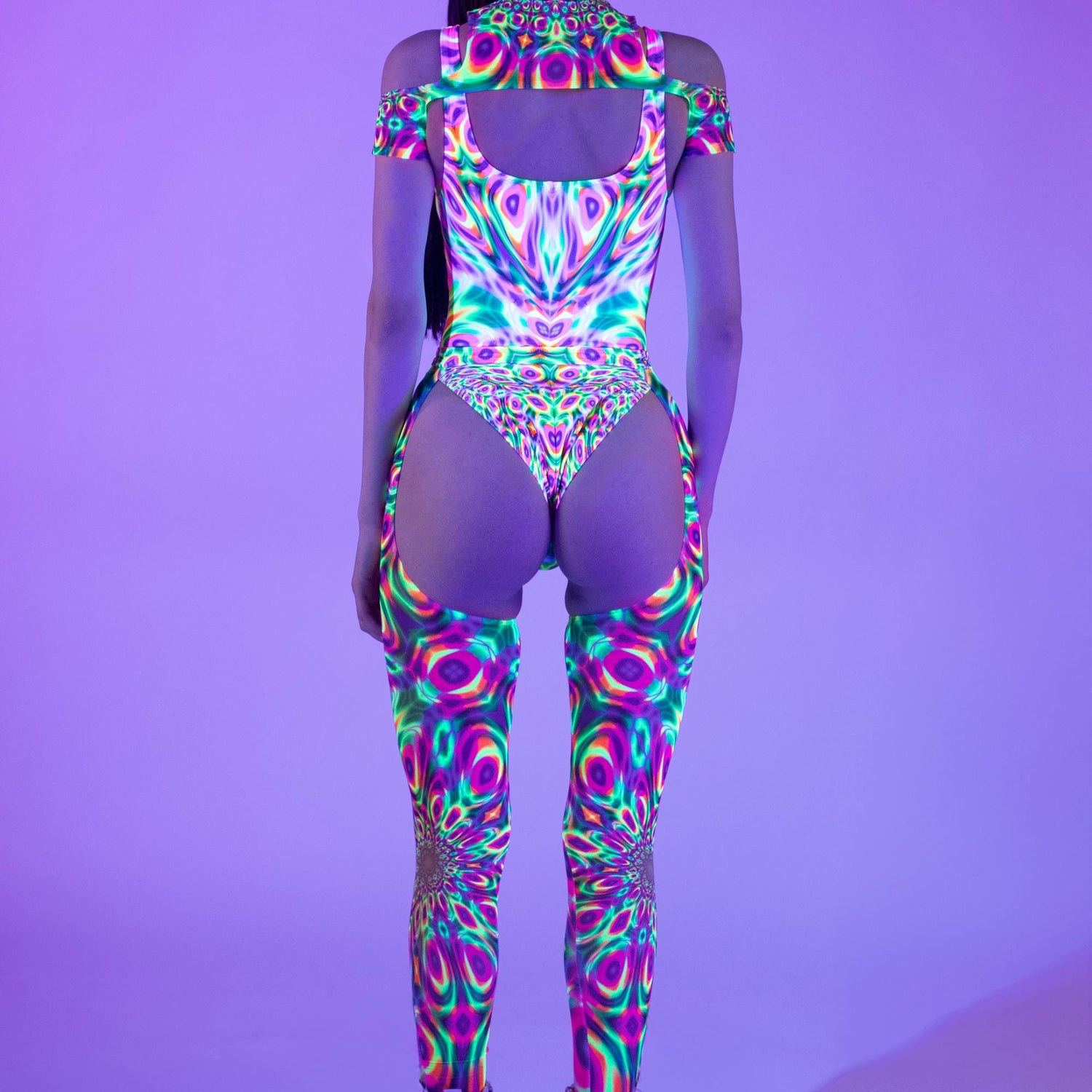 Prismatic Pulse Buckle Bodysuit Club, Festival