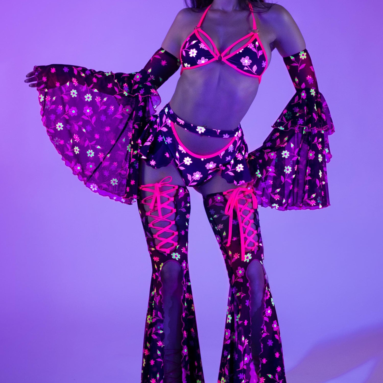 Bloom Glow Butterfly Ruffled Set