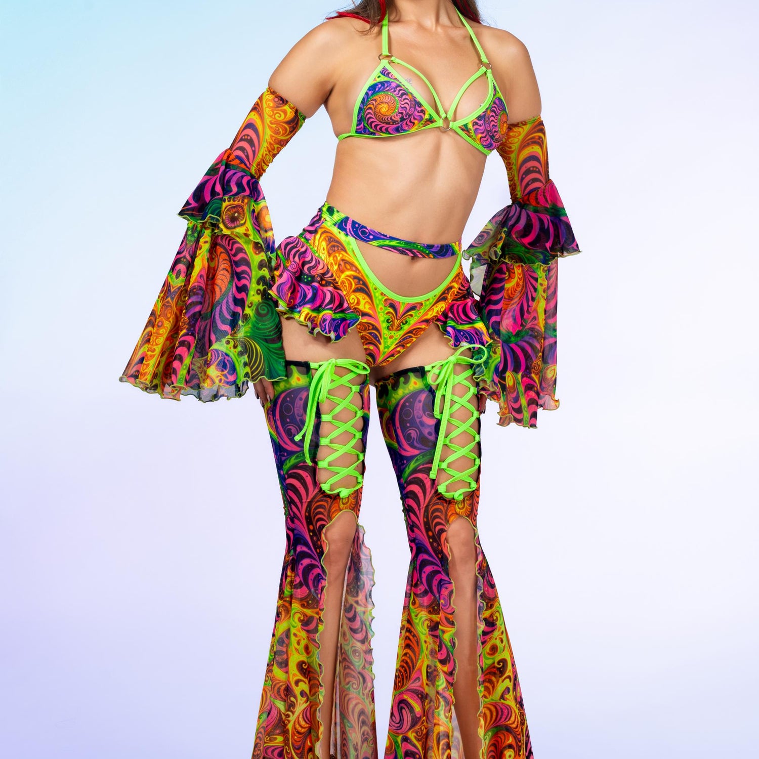 Headspinner Butterfly Shorts Lycra, UV Reactive