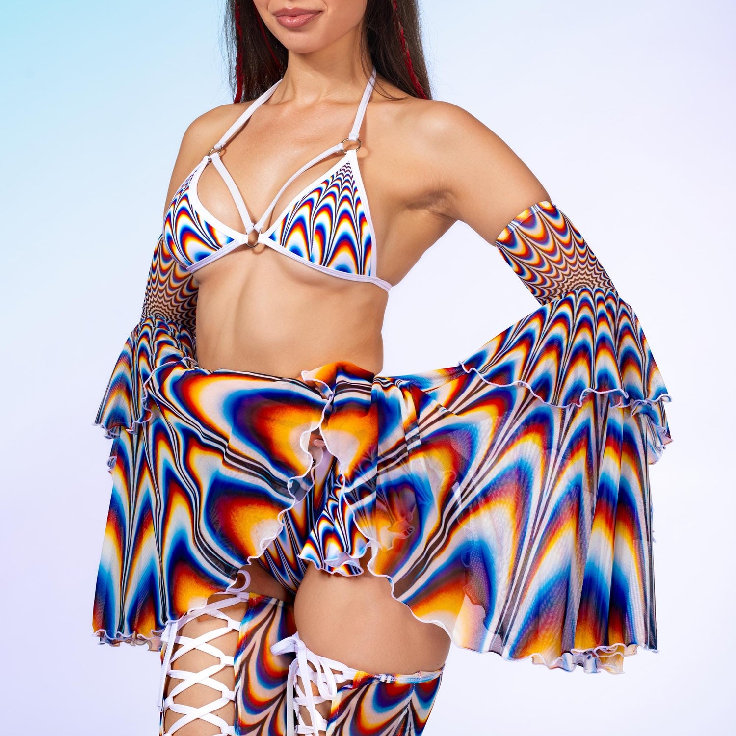 Entrance U Ring Triangle Top Lycra, UV Reactive