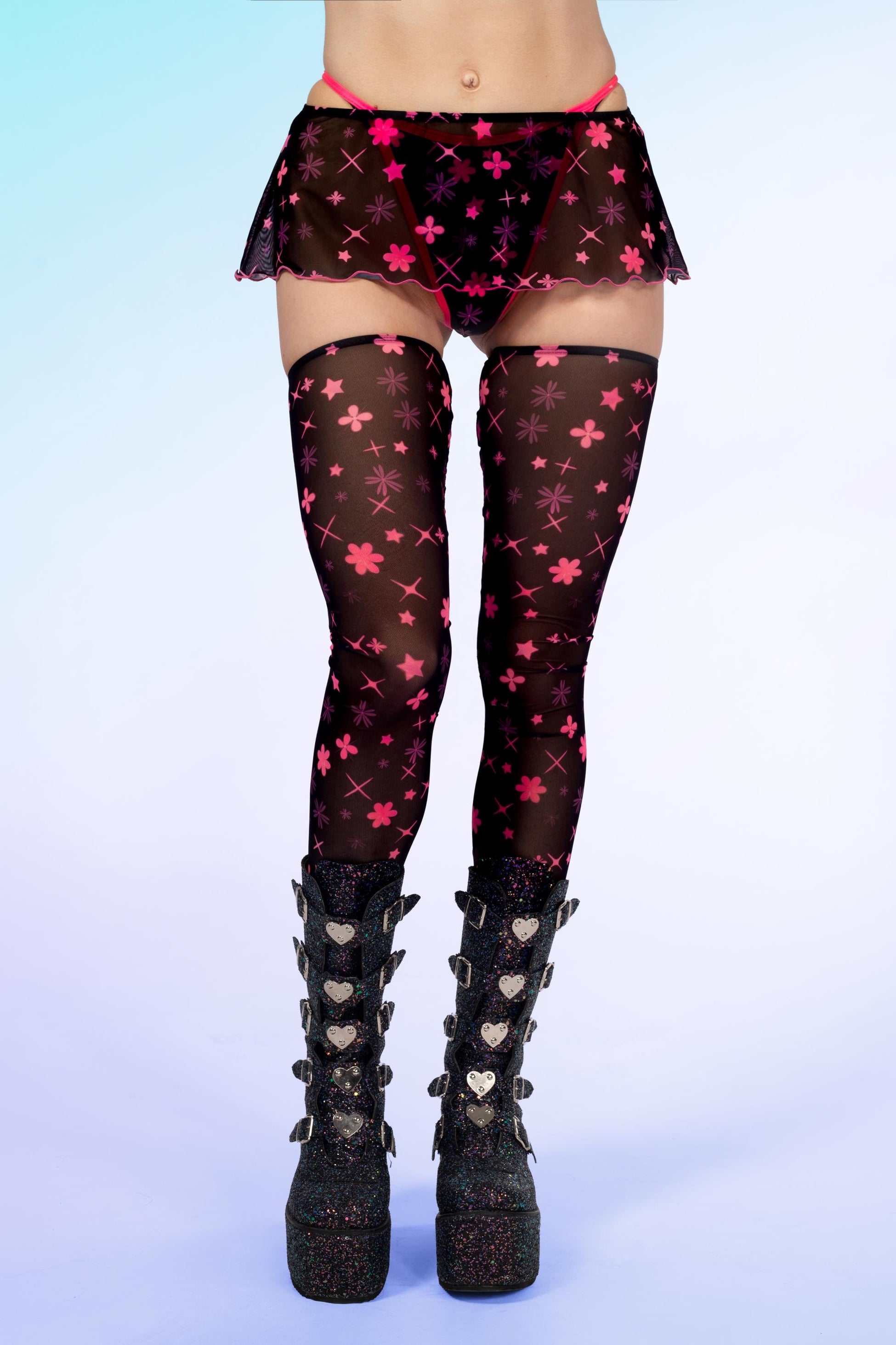 Sparkles Mesh Micro Skirt 1