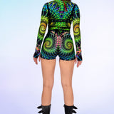 Fractal Fever Open Heart Romper