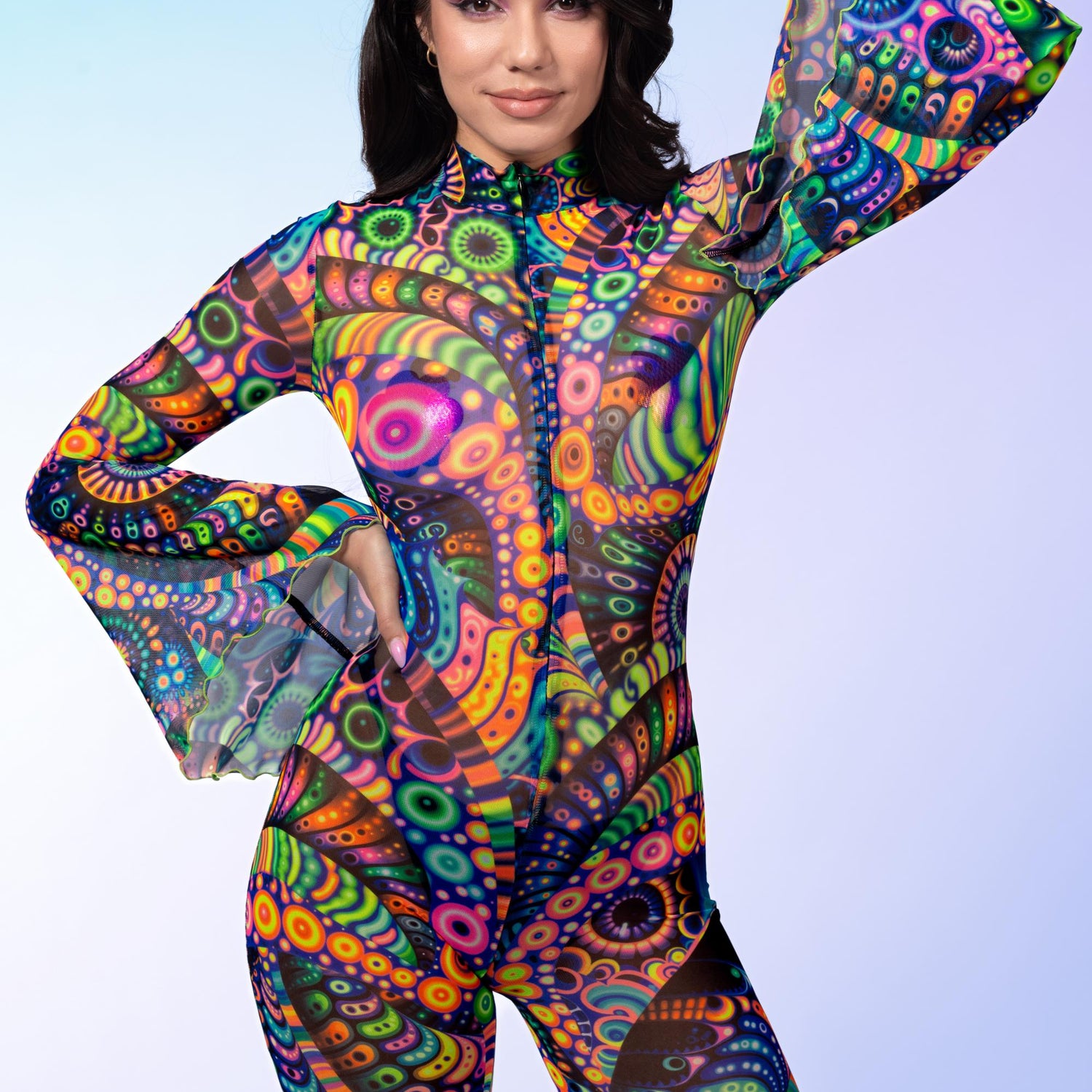 All Seeing Flared Mesh Costume Mesh, UV Reactive