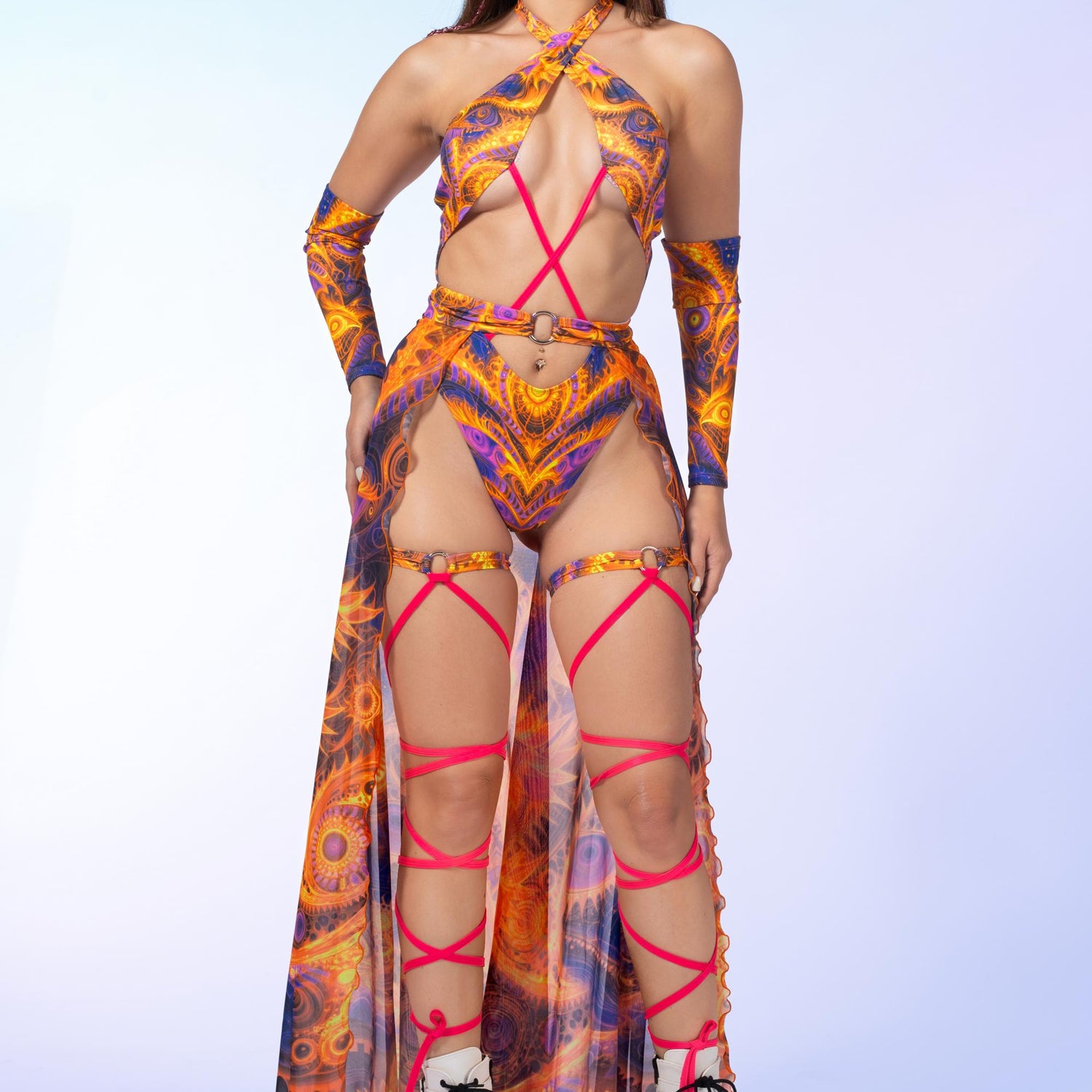 Open your I X-Bodysuit Orange, Pink