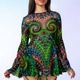 Fractal Fever Open Back Dress