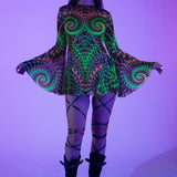 Fractal Fever Open Back Dress