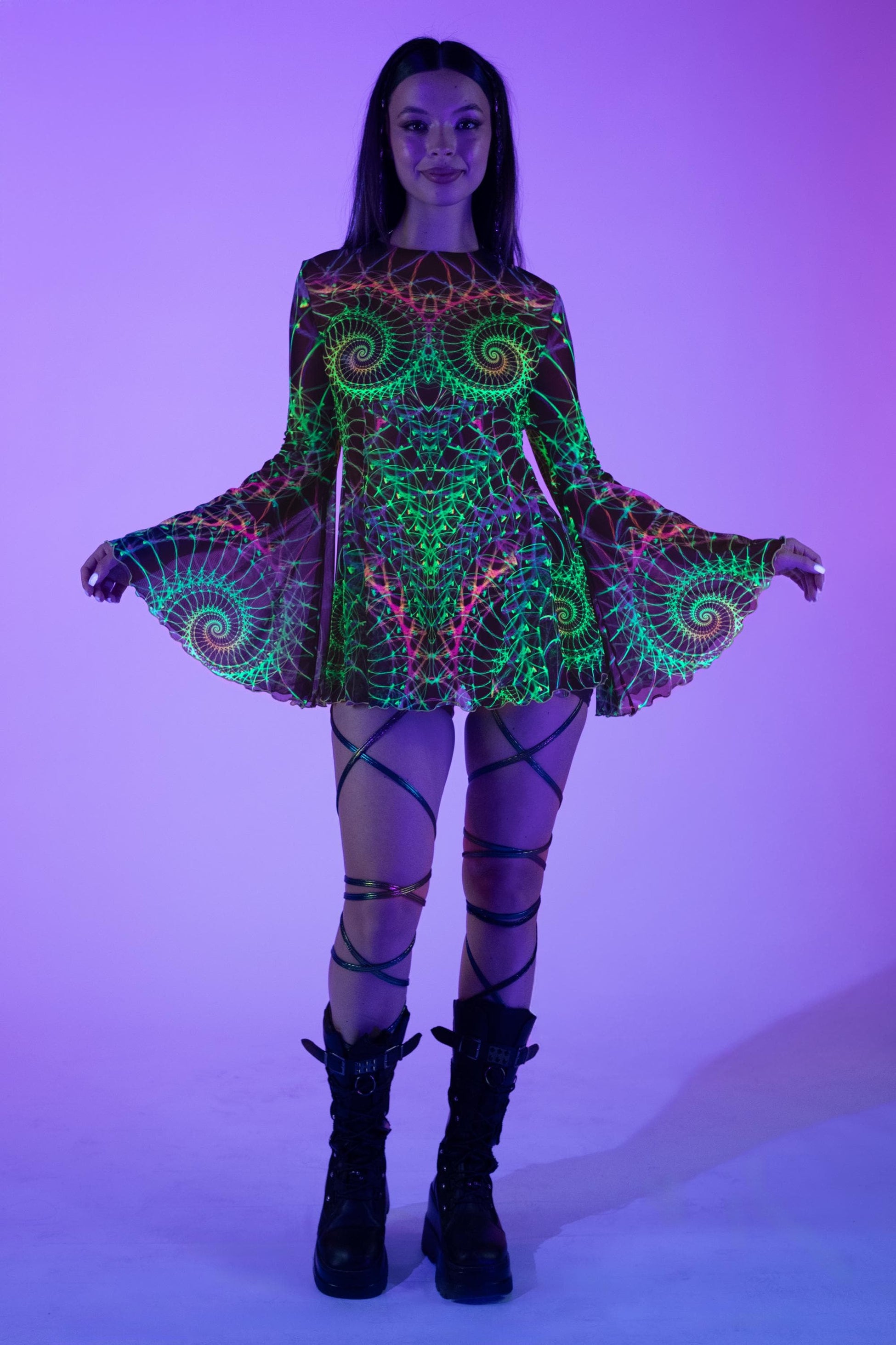 Fractal Fever Open Back Dress 2