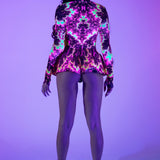 Neon Fractal Open-Heart Buckle Set