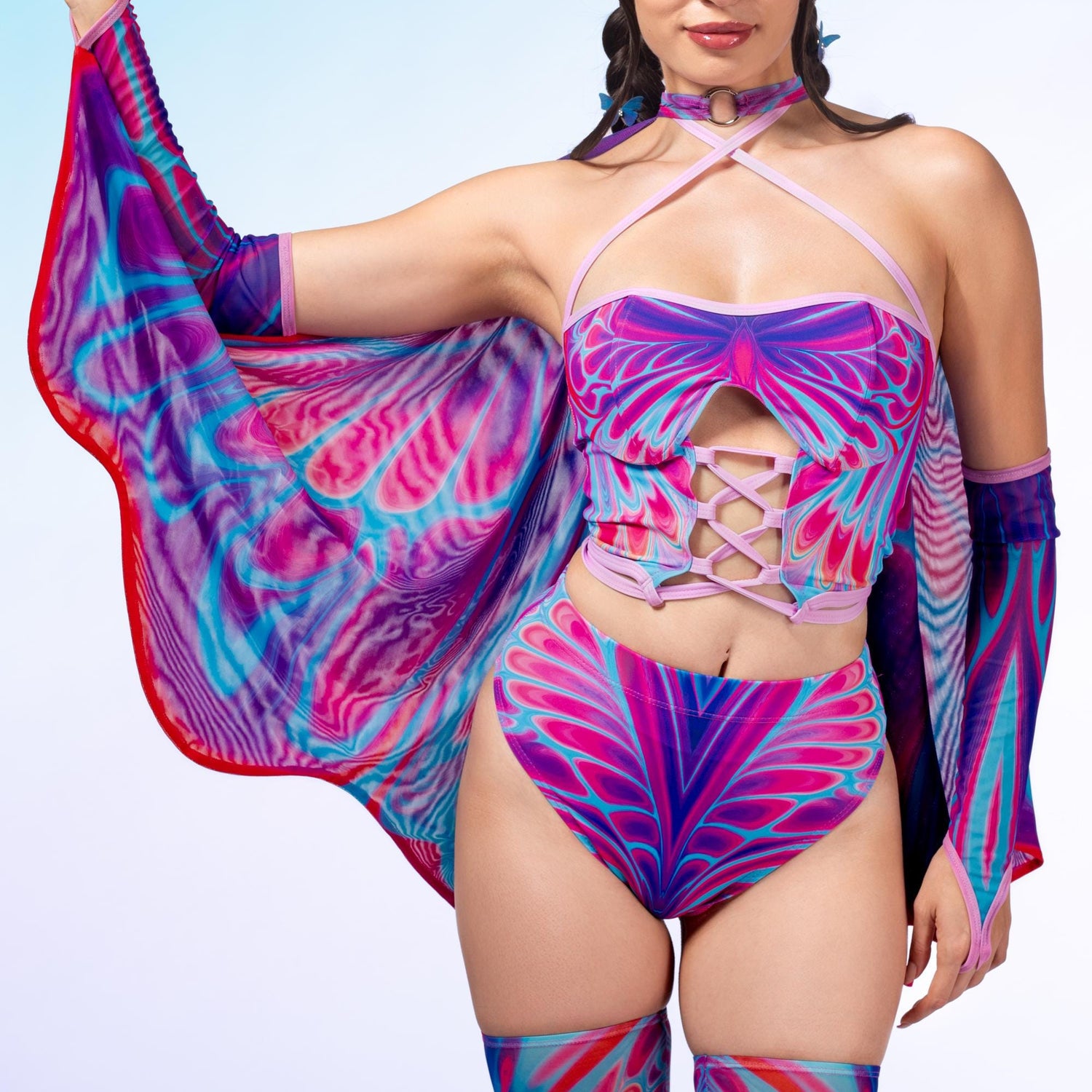 Winged Purple Set Pink, Purple
