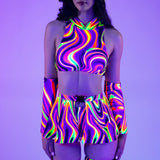 Vibrant Flow Hooded Top