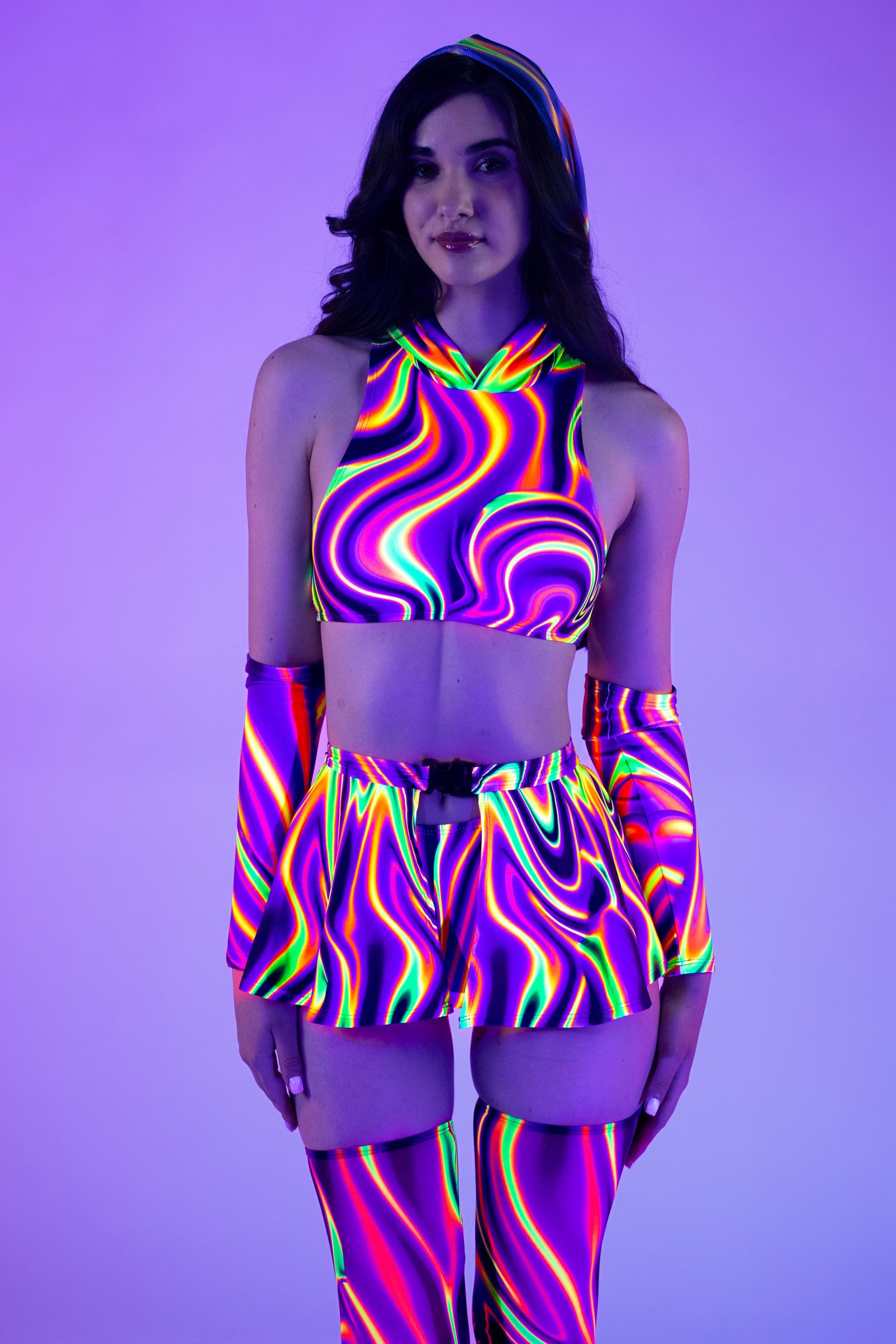 Vibrant Flow Hooded Top 1