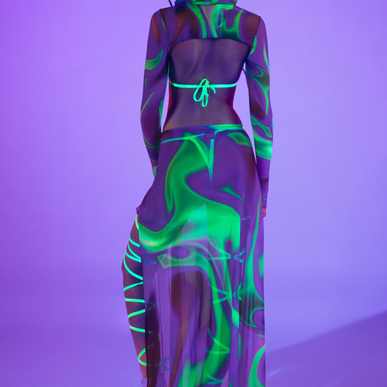 Toxic Potion Mesh Duster Skirt 12