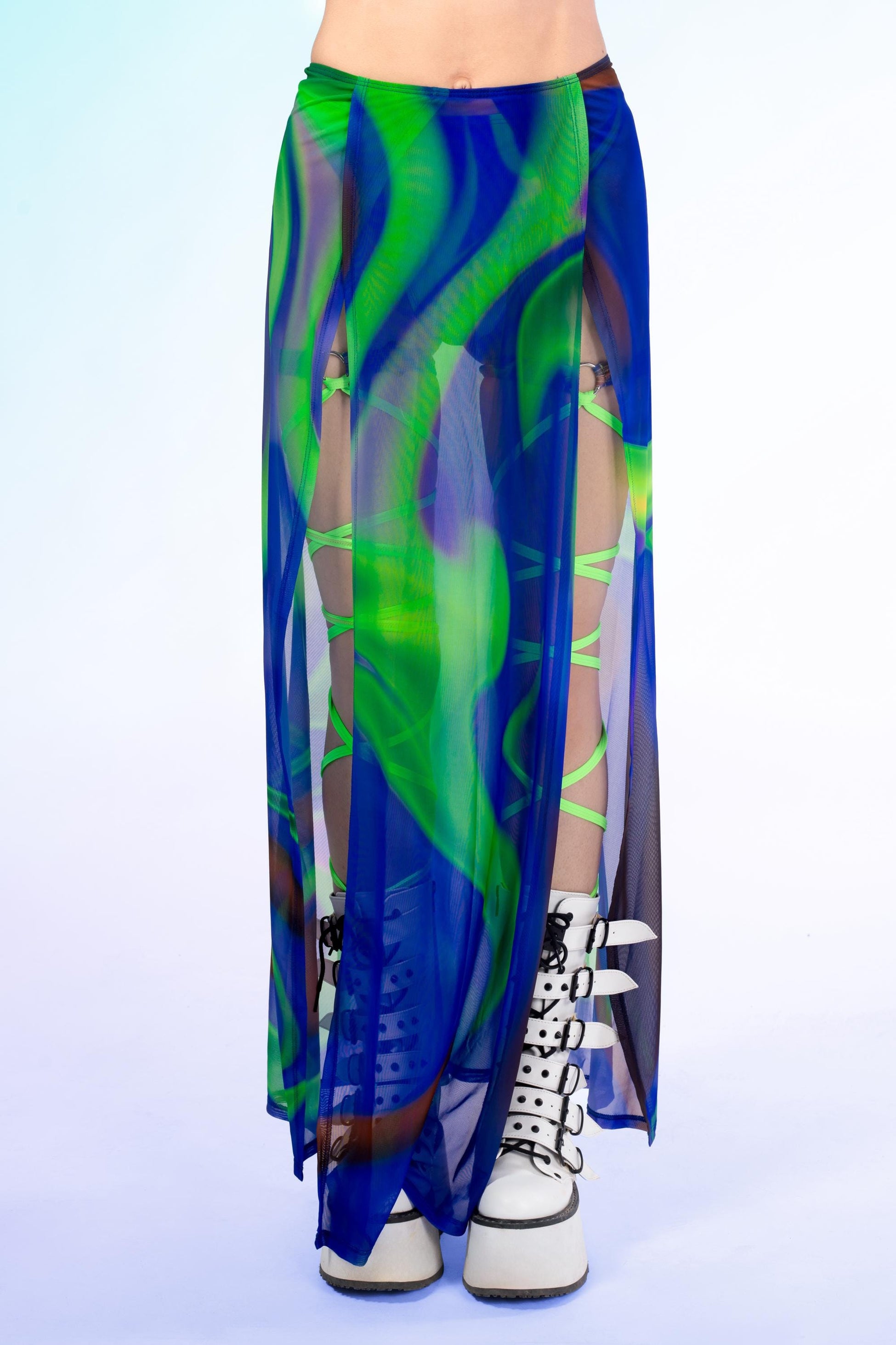 Toxic Potion Mesh Duster Skirt 1