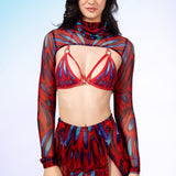 Won't Bite Mesh Duster Skirt