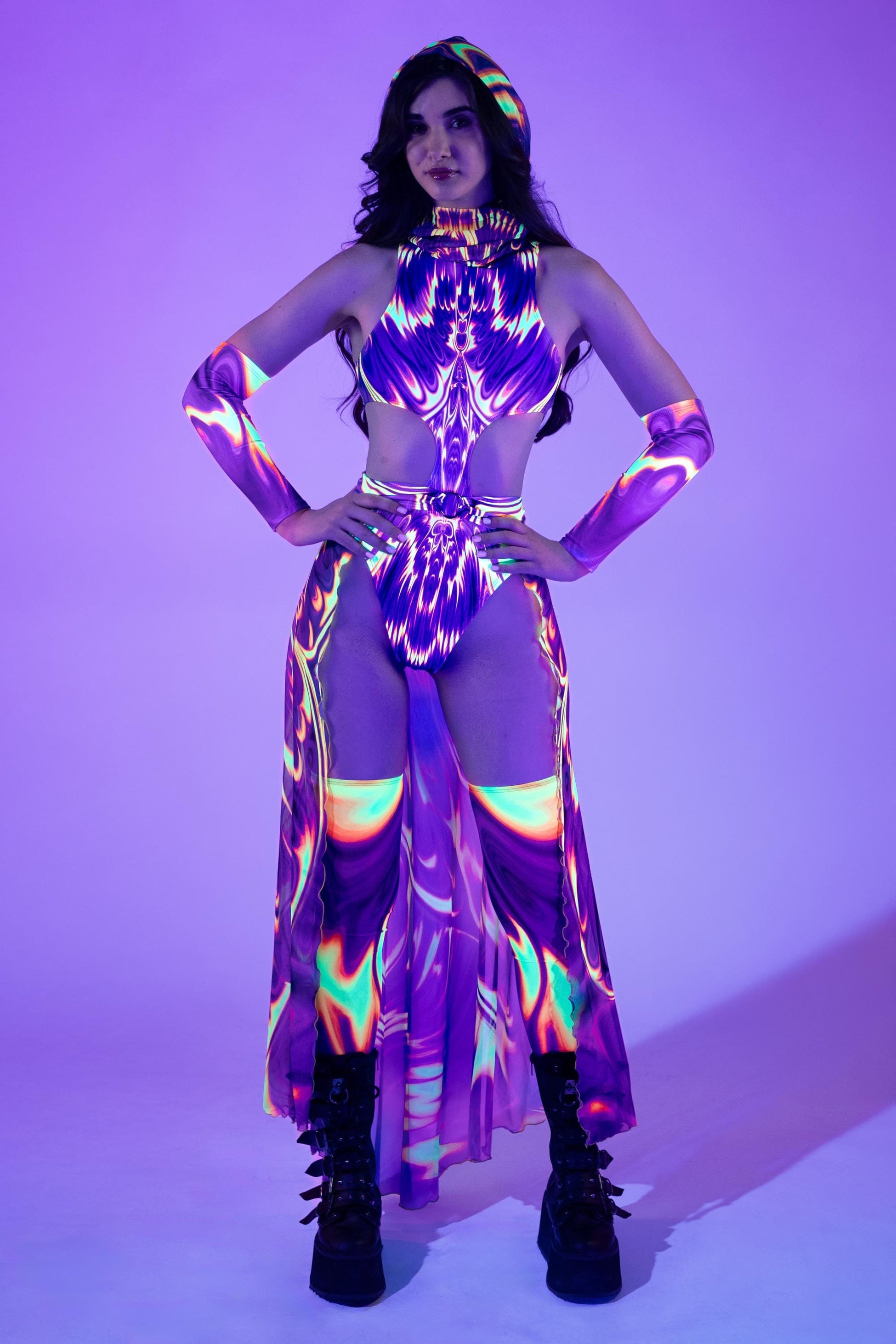 Thunder Breathing Side Cutout Bodysuit 2