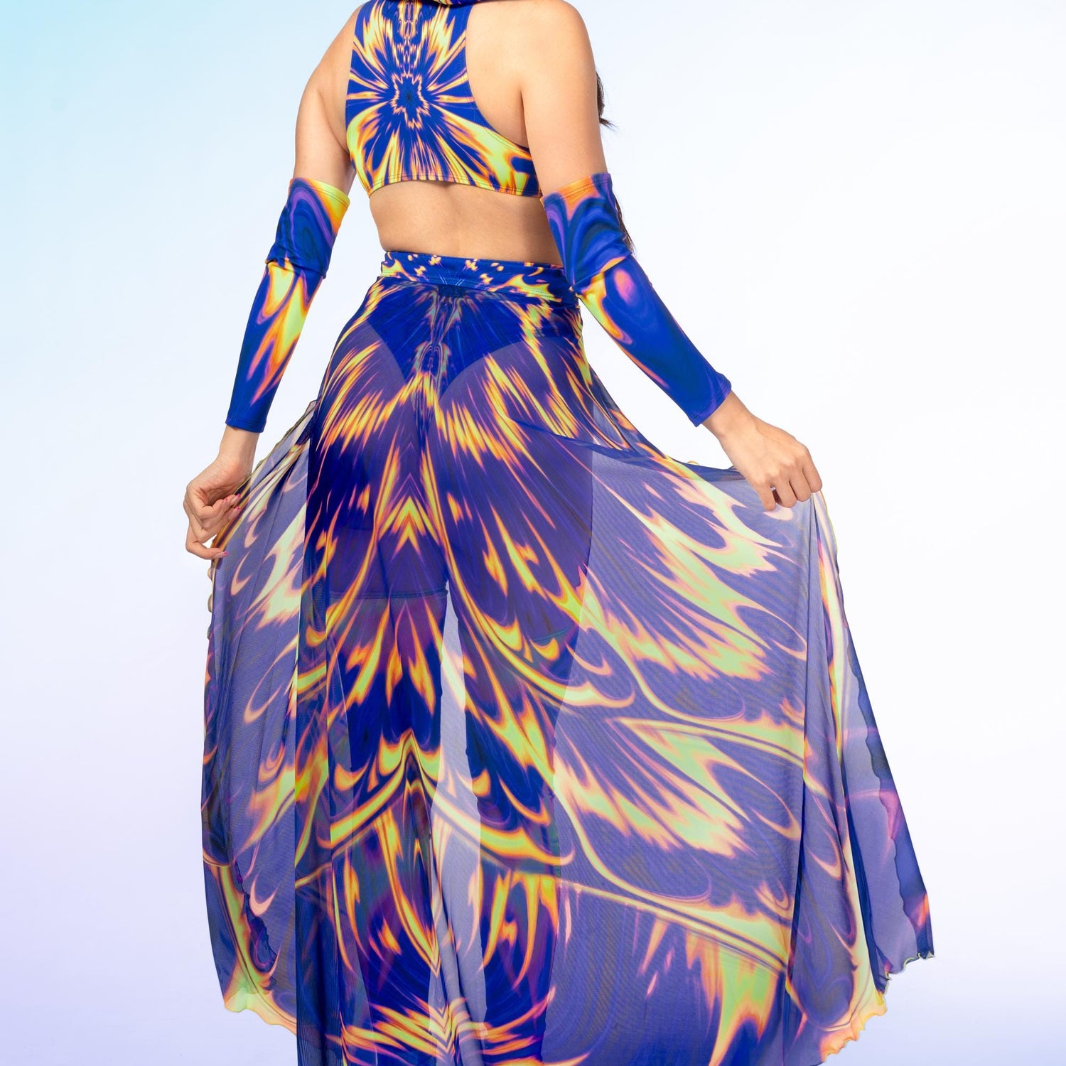 Women Thunder Breathing Open Front Skirt