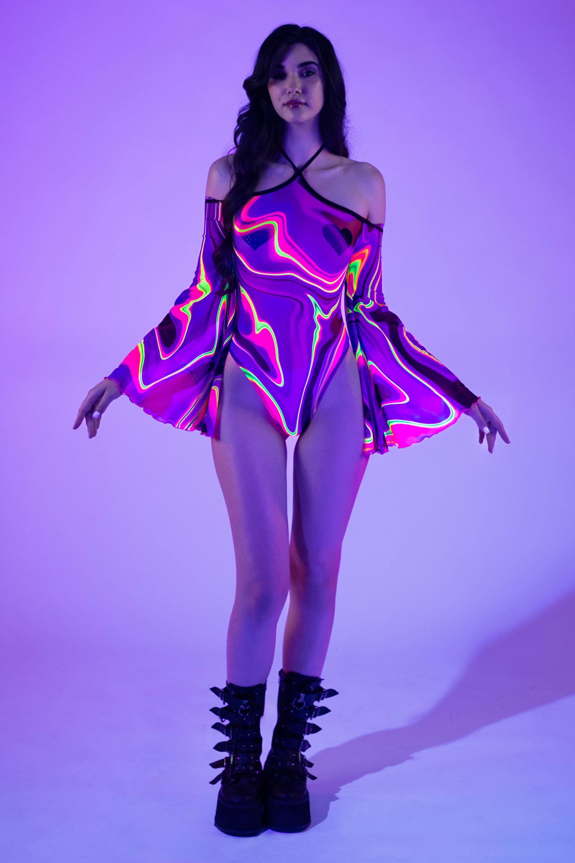 Magic Potion Mesh Flared Bodysuit 2